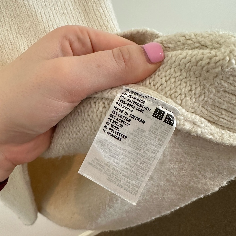 UNIQLO :C Sz L Clare Waight Keller Soft Knit High Neck Long-Sleeve Sweater - Picture 6 of 7